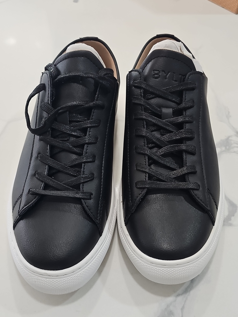 BYLT Basics Black Low-Top Sneaker with White Sole